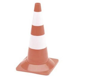 Cone rouge blanc 50cm protection securite signalisation 1190-50 ECLATS DESTOCKAGE