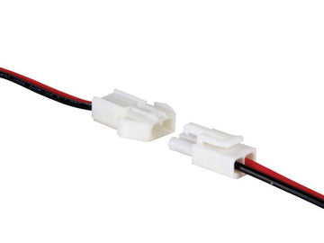 Connecteur 2 contacts male et femelle avec cable 50cm 24vcc 5a maxi cablage modelisme  lcon12 ECLATS DESTOCKAGE