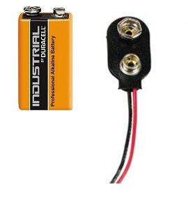 Contact a pression pour 1 pile 9v 6f22 type i batterie fils 15cm + pile 9v ECLATS DESTOCKAGE