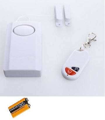 Contact + pile 9v pour porte ou fenetre alarme sans fil avec sirene et telecommande marche arret - ECLATS DESTOCKAGE