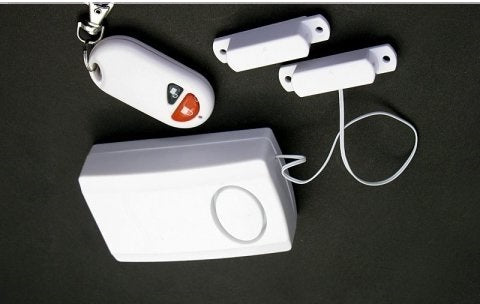 Contact porte fenetre lk-6688 sans fil alarme avec sirene et telecommande - ECLATS DESTOCKAGE
