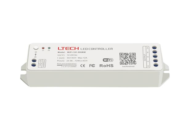Controleur wifi 4 sorties 12v 24v chlsc24 pour pilotage led rgb rvb et rgbw ECLATS DESTOCKAGE
