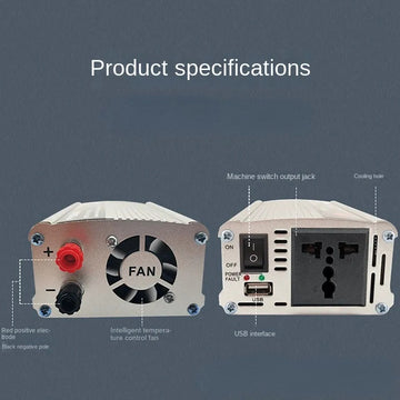 Convertisseur 12 220 12vcc 240vca 1500w crete 800w continu 12v 220v 230v 240v survolteur - ECLATS DESTOCKAGE