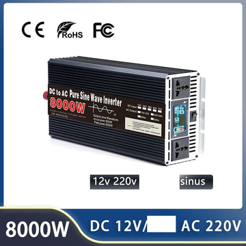Convertisseur 12v vers 230v 2000w 2500w 3000w 3500w 4000w en continu 8000w en crete 220v 240v ECLATS DESTOCKAGE