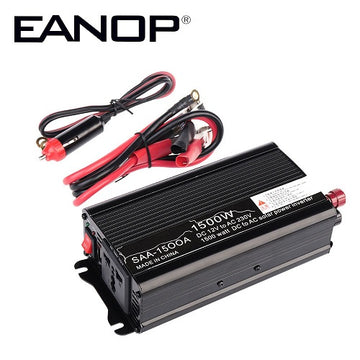 Convertisseur 1500w changeur de tension 12v 220v 50hz pure sinusoide - ECLATS DESTOCKAGE