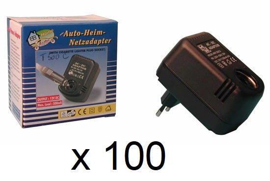 100 Convertisseurs 220v 230v 240v 12v 13.8v 0.5a prise allume cigare adaptateur alimentation transfo ECLATS DESTOCKAGE