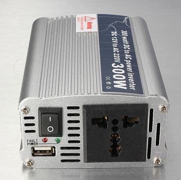Convertisseur 300w continu-alternatif - 300 watts 12v 220v 230v 240v - ECLATS DESTOCKAGE