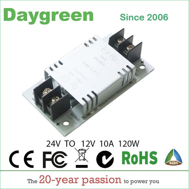 Convertisseur abaisseur de tension 24V à 12V 10A 120W changeur conversion transformateur electrique ECLATS DESTOCKAGE