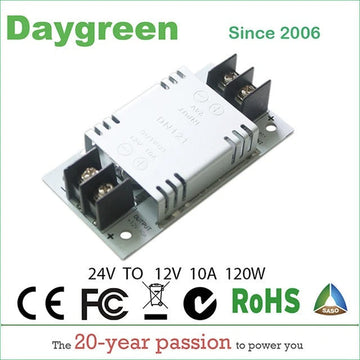 Convertisseur abaisseur de tension 24V à 12V 10A 120W changeur conversion transformateur electrique ECLATS DESTOCKAGE