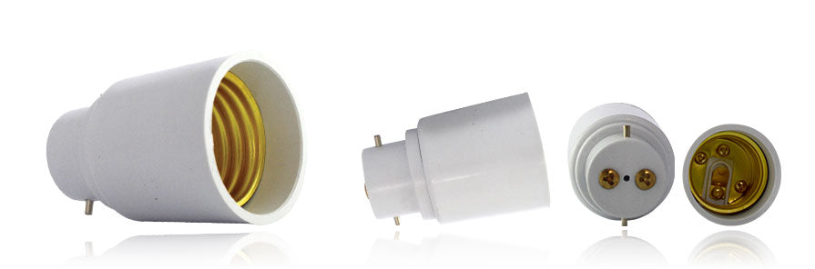 Convertisseur b22 vers e27 adaptateur douille lampe ampoule led adaptation culot 12v 24v 48v 220v - ECLATS DESTOCKAGE