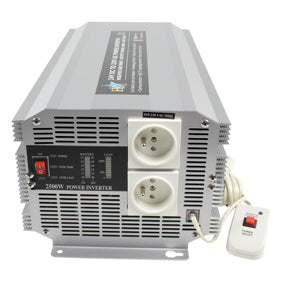 Convertisseur de tension 2500w 5000w crete 24v vers 220v 230v 240v hq inv2500/24f sinusoide modifiee - ECLATS DESTOCKAGE