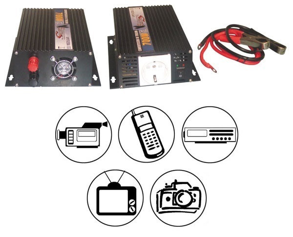 Convertisseur de tension Continue 12v 220v 600w 1200w max en crete 230v 240v - ECLATS DESTOCKAGE