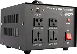 Convertisseur electrique reversible 220v 110v 2kw 2000w st2000 changeur 220/110vca 230v 115v - ECLATS DESTOCKAGE