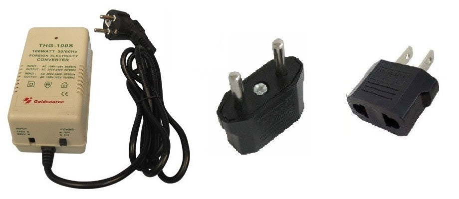 Convertisseur reversible 220v 110v 100w 110/220 TTR-40-REV + 2 adaptateurs - ECLATS DESTOCKAGE