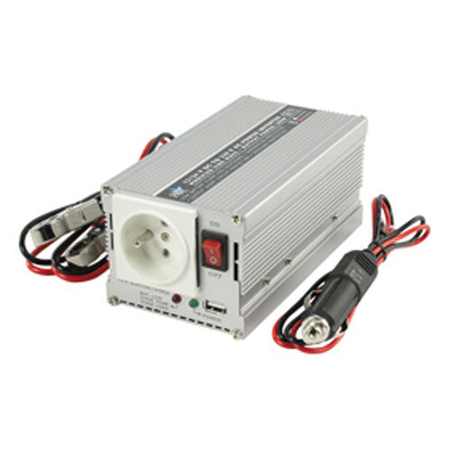 Convertisseur tension 24v dc 230v 300w hq-inv300wu24f 220v sortie usb 5v sinusoidale modifiee ECLATS DESTOCKAGE