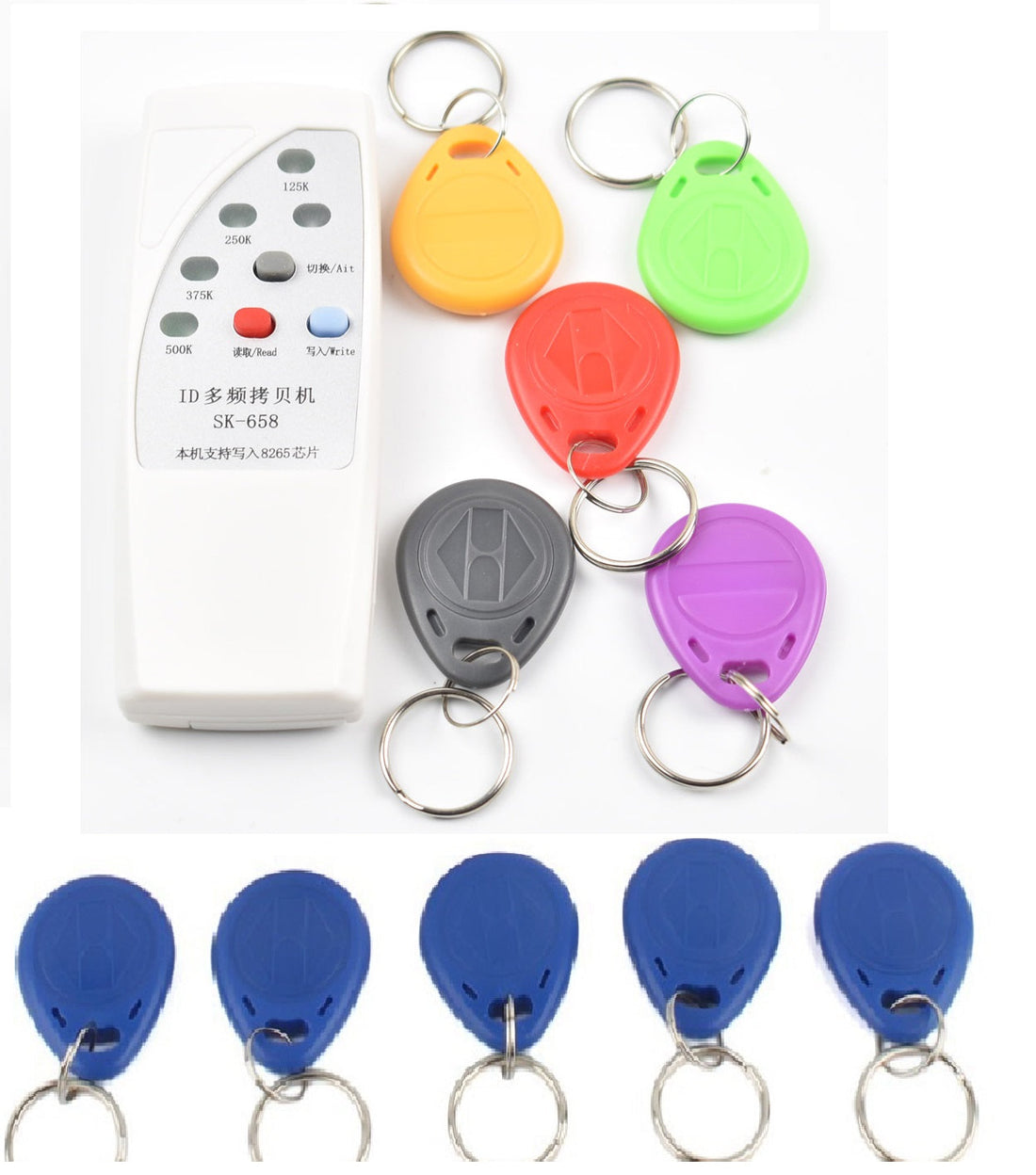 Copieur duplicateur em4100 em4305 T5577 programmateur carte proximité tag RFID 125KHz + 10 badges ECLATS DESTOCKAGE