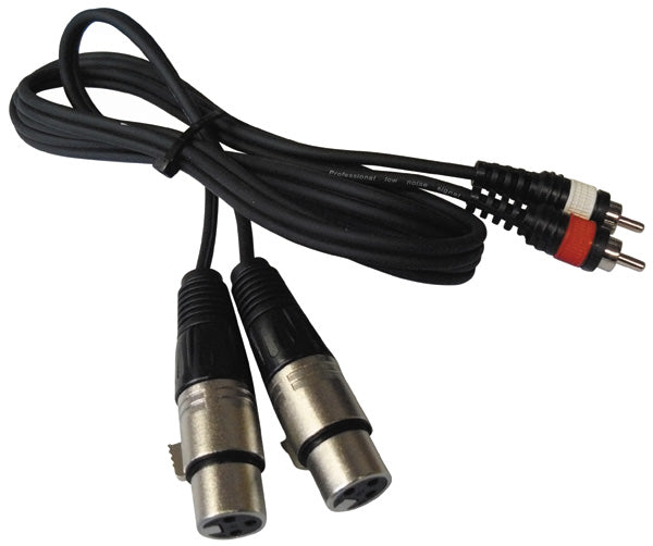 Cordon 2 rca mâle 2 xlr femelle 1m50 ECLATS DESTOCKAGE
