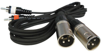 Cordon 2 rca mâle 2 xlr mâle 1m50 ECLATS DESTOCKAGE