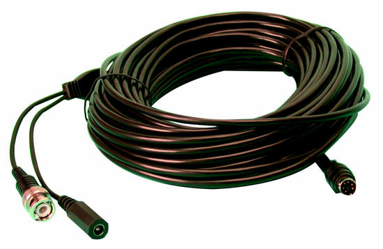 Cordon 20m mini din mâle vers bnc mâle et jack alim femelle pour camera de surveillance video ckv ECLATS DESTOCKAGE