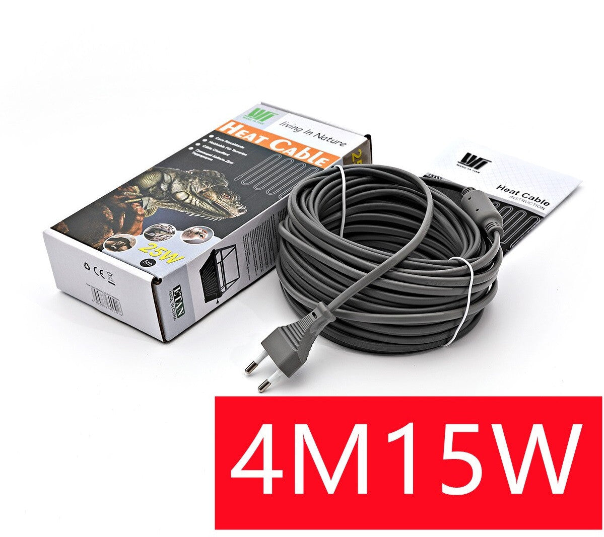 Cordon anti gel chauffant cable electrique 4m shpt-4m antigel canalisation tuyau eau thermostat ECLATS DESTOCKAGE