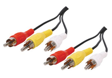 Cordon audio video 3 rca mâle vers 3 rca mâle 10m cable camera surveillance cable-521/10 ECLATS DESTOCKAGE