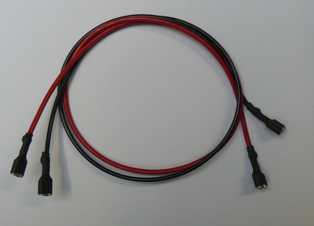 Cordon batterie avec cosse femelle femelle 6.4mm pour batterie 12v4 12v5 6v4 6v6 - ECLATS DESTOCKAGE