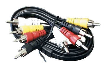 Cordon camera surveillance audio video 1,2m 4 rca mâle vers 4 rca mâle cable securite avw080 ECLATS DESTOCKAGE