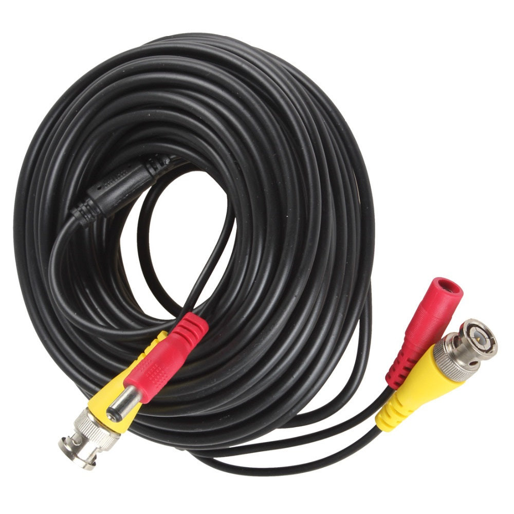 Cordon coaxial 20m 18m BNC DC rg59 pour camera video surveillance ECLATS DESTOCKAGE