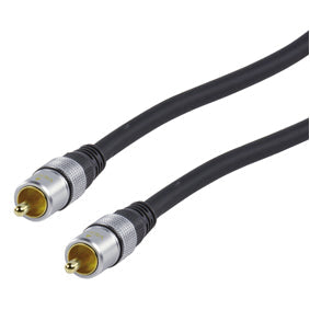 Cordon coaxial numerique cable de connexion rca hq 1.5m hqss3471/1.5 or 24k double blindage ECLATS DESTOCKAGE
