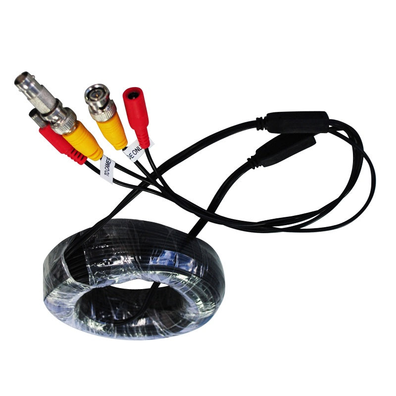 Cordon coaxial rg59 20m 18m Cable BNC DC sec-cable1020 ECLATS DESTOCKAGE