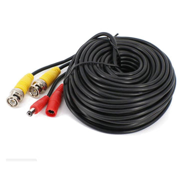 Cordon coaxial rg59 50m sec cable1050 fiche bnc alimentation jack femelle/alim mâle ECLATS DESTOCKAGE