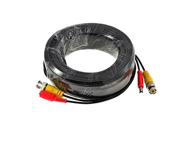 Cordon coaxial rg59 50m sec fiche bnc alimentation jack femelle/alim mâle ECLATS DESTOCKAGE