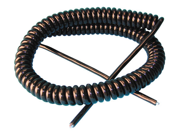 Cordon electrique souple 0.95m extensible 2,5m etiré spirale 2x0.75mm2 barre palpeuse cordext21 ECLATS DESTOCKAGE