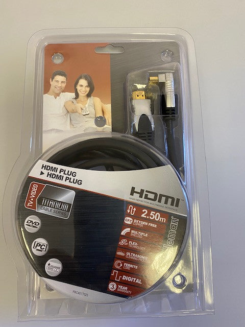 cordon fiche hdmi vers fiche hdmi cable professionnel 2.50m pac401t025 ECLATS DESTOCKAGE