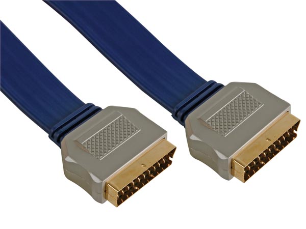 Cordon peritel entierement cable 5m television scart 03lc/5 avw054 mâle mâle ECLATS DESTOCKAGE