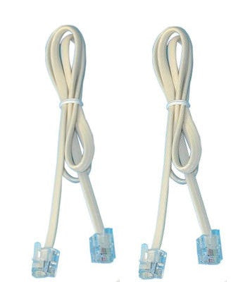 2 Cordon telephonique 0,5m rj11 vers rj11 6p/4c fiche cable telephone ECLATS DESTOCKAGE