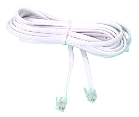 Cordon telephonique 3,8m rj09 vers rj09 4p/4c pour clavier alarme electronique ja60e fiches cordons ECLATS DESTOCKAGE