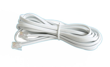 Cordon telephonique 3m blanc rj11 vers rj11 6p/4c fiche cable fil telephone ECLATS DESTOCKAGE