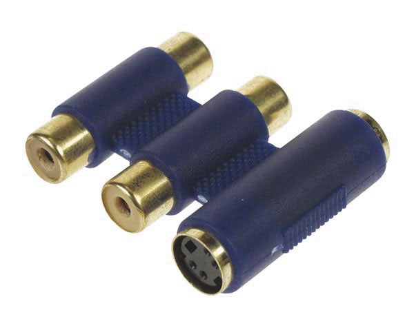 Coupleur s vhs 2 x rca femelle vers s vhs 2 x rca femelle velleman avb056 - ECLATS DESTOCKAGE