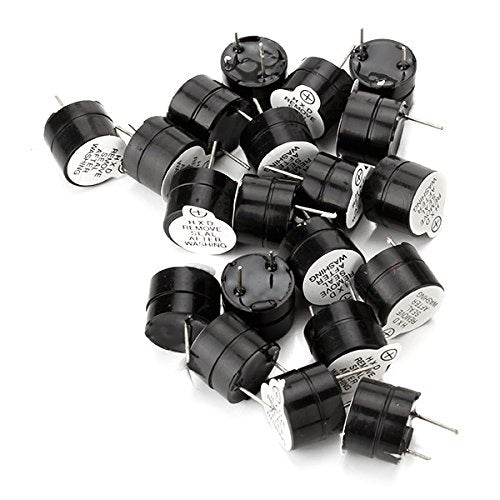 DC 12V 2 Terminals Cylinder Electronic Continuous Sound Buzzer 20pcs ECLATS DESTOCKAGE