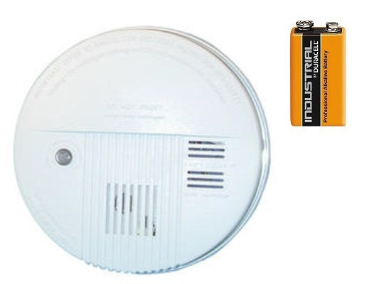 Détecteur de fumée feu incendie norme en 14604 + pile 9v buzzer - ECLATS DESTOCKAGE