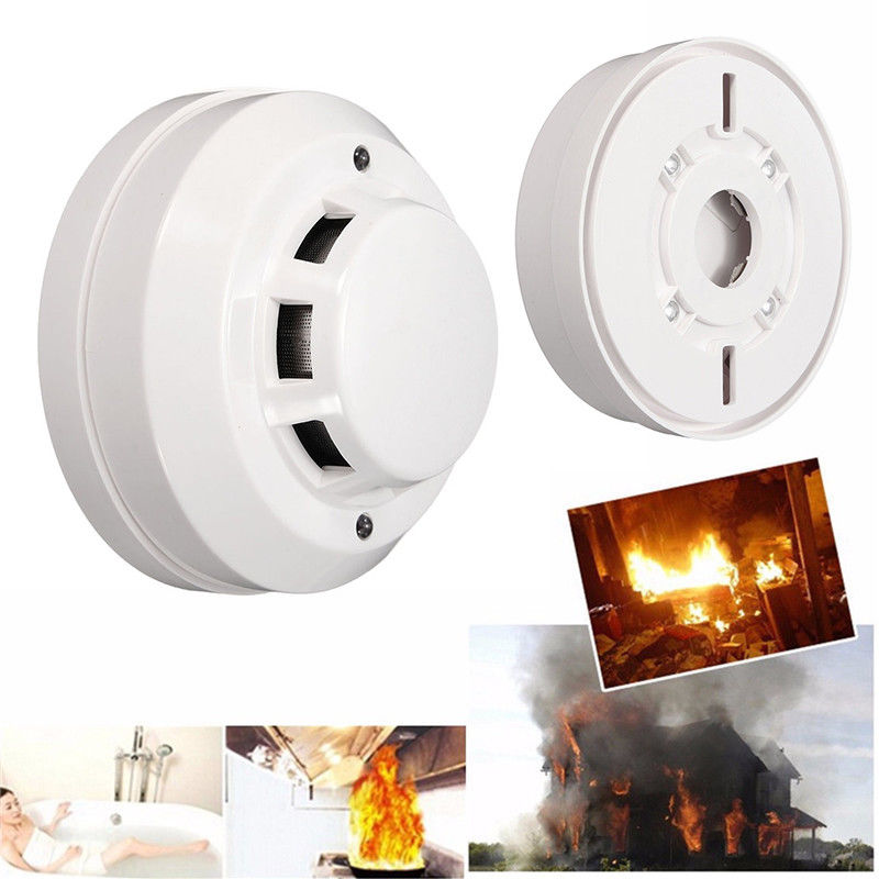 Detecteur filaire fumee temperature  12v 24v relais contact alarme no nf detection incendie protection des biens et personnes ECLATS DESTOCKAGE