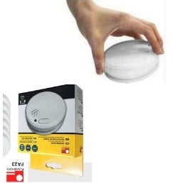 Detecteur incendie norme en 14604 alarme 9v de fumee fixation mur - ECLATS DESTOCKAGE