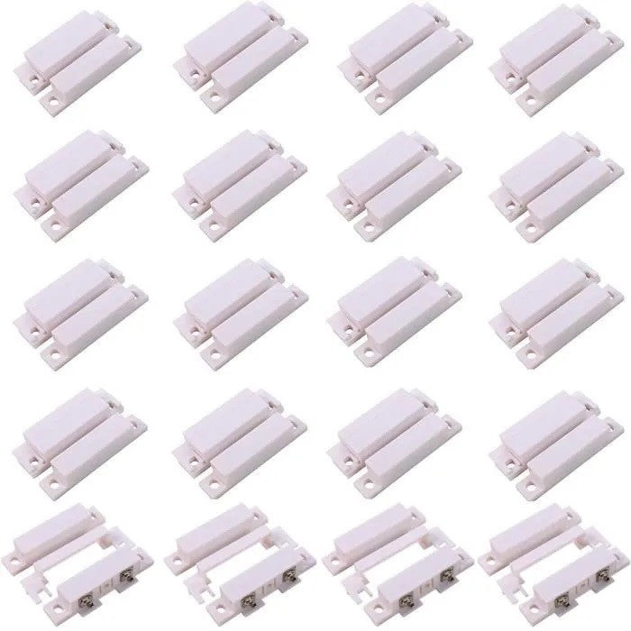 20 Detecteur ouverture capteur magnetique contact alarme nf saillie blanc mc-31 ECLATS DESTOCKAGE
