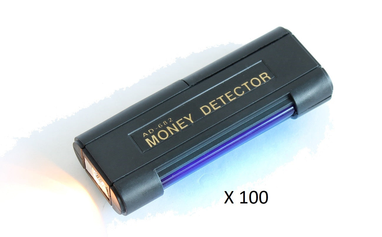 100 Detecteurs uv faux billet euro carte bancaire lumiere noire torche lampe pile tube ultraviolet md-03 ECLATS DESTOCKAGE