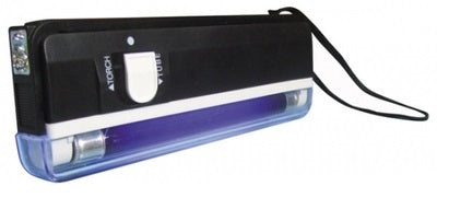 Detecteur uv faux billet euro carte bancaire lumiere noire torche lampe pile tube ultraviolet ECLATS DESTOCKAGE