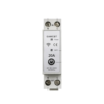 Disjoncteur monophasé phase neutre 20a wifi tuya interrupteur connecté EAWCBT minuterie 220v ECLATS DESTOCKAGE