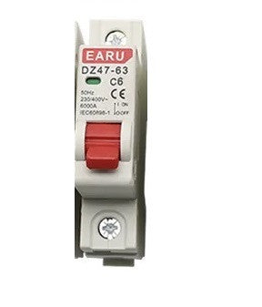 Disjoncteur monophasé unipolaire 6a c6 dz47-63 ECLATS DESTOCKAGE