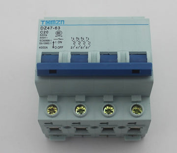 Disjoncteur tetrapolaire 20a 3 ph n 380v rail din c20 ECLATS DESTOCKAGE