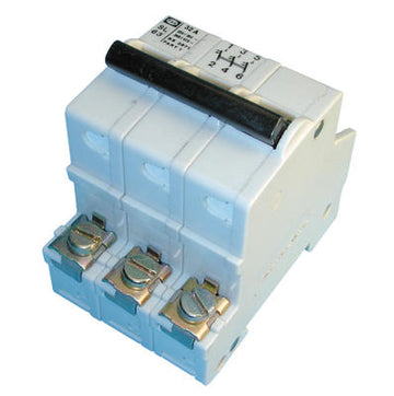 Disjoncteur tripolaire 32a 3 ph 380v rail din c32 disjonction modulaire courbe c 400v ac ECLATS DESTOCKAGE